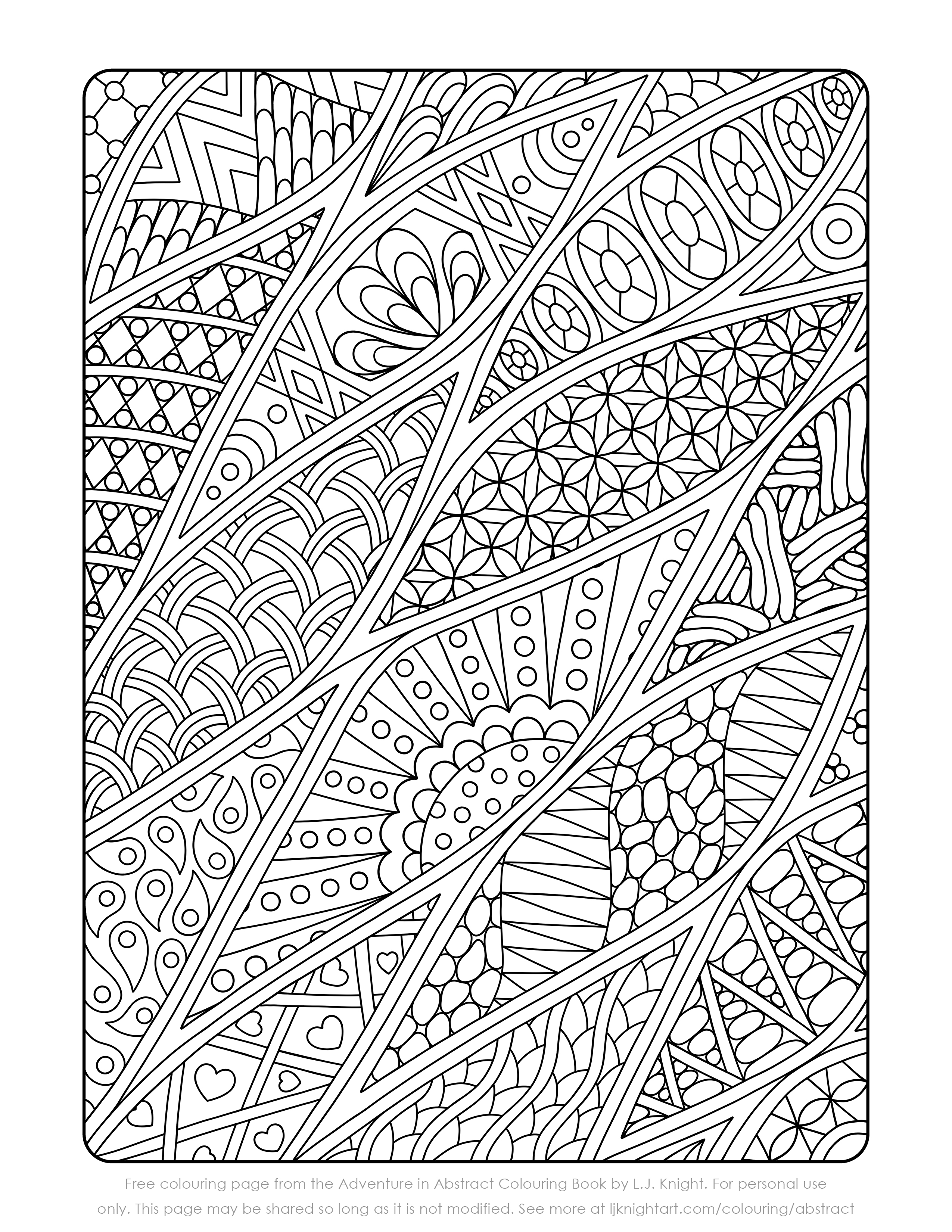 Easy Abstract Coloring Pages - Printable Coloring Pages for Adults