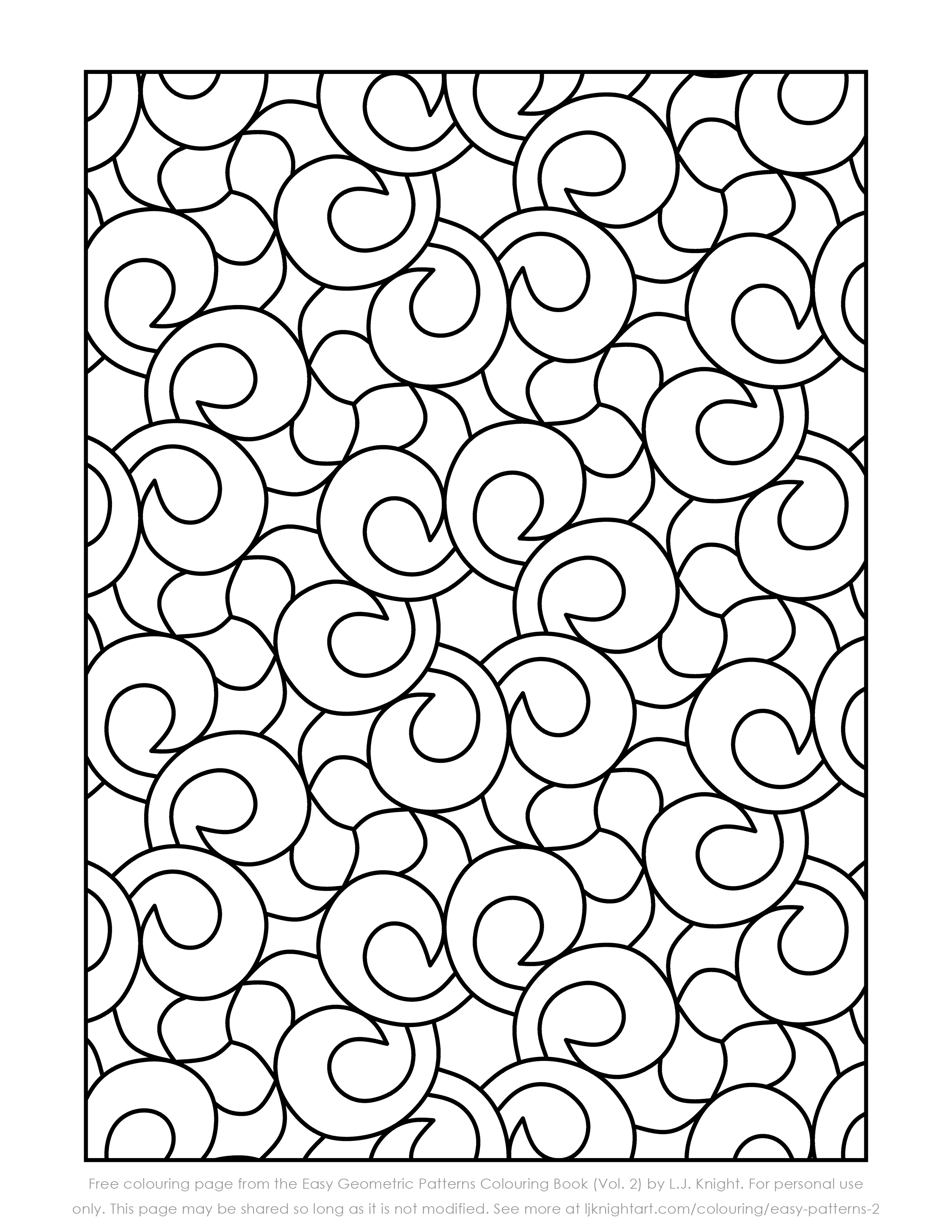 coloring pages of simple patterns