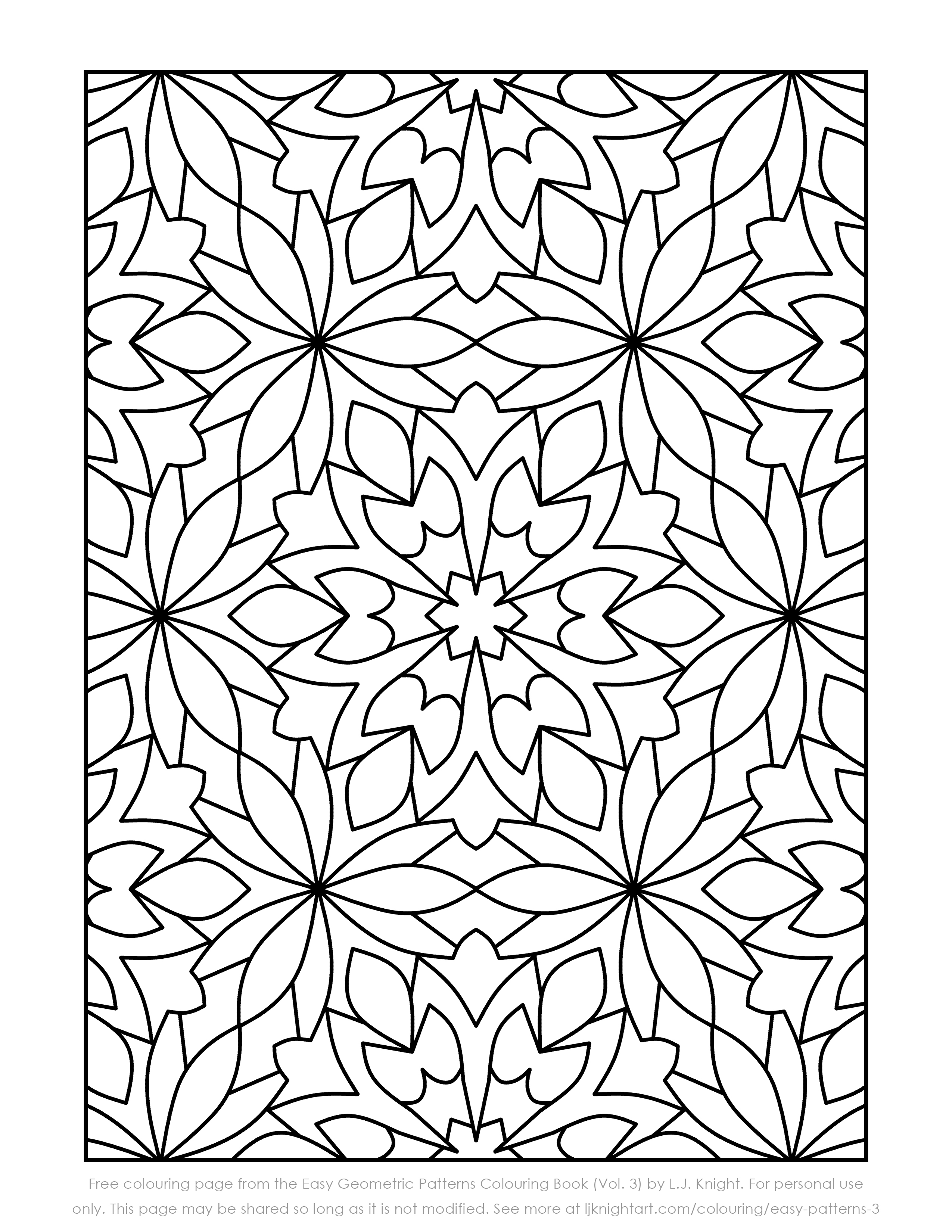 coloring pages of simple patterns