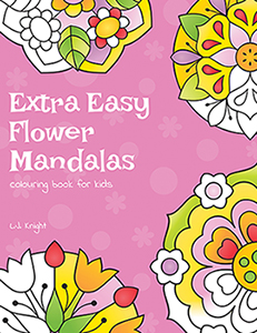 Extra Easy Flower Mandalas Colouring Book For Kids