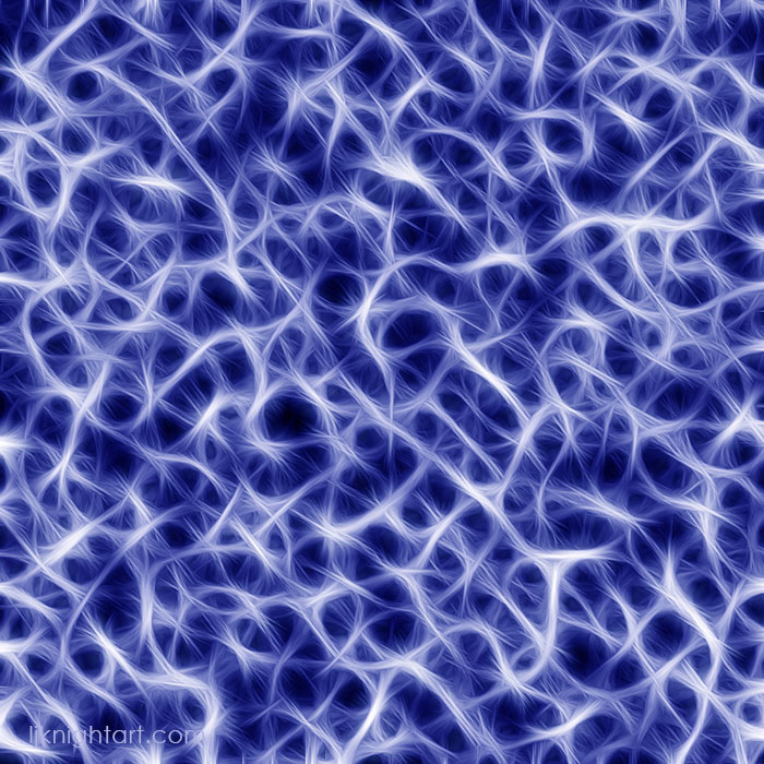 Blue and White Glowing Abstract Pattern by L.J. Knight