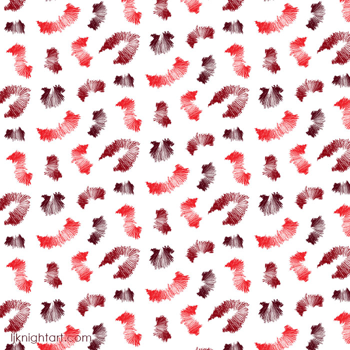 Abstract pattern in brown, red and white by L.J. Knight