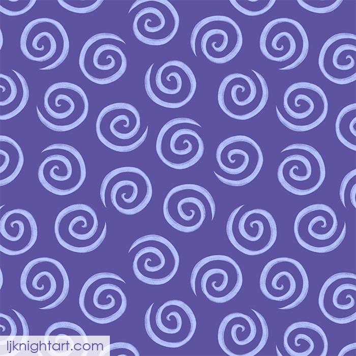 Blue spiral pattern by L.J. Knight