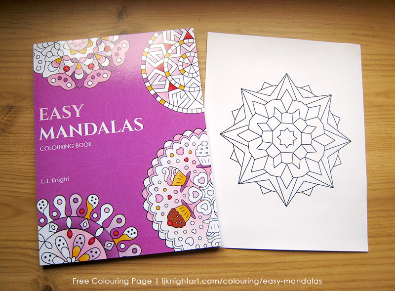 Easy Mandalas Colouring Book Free Page Free easy mandala colouring page