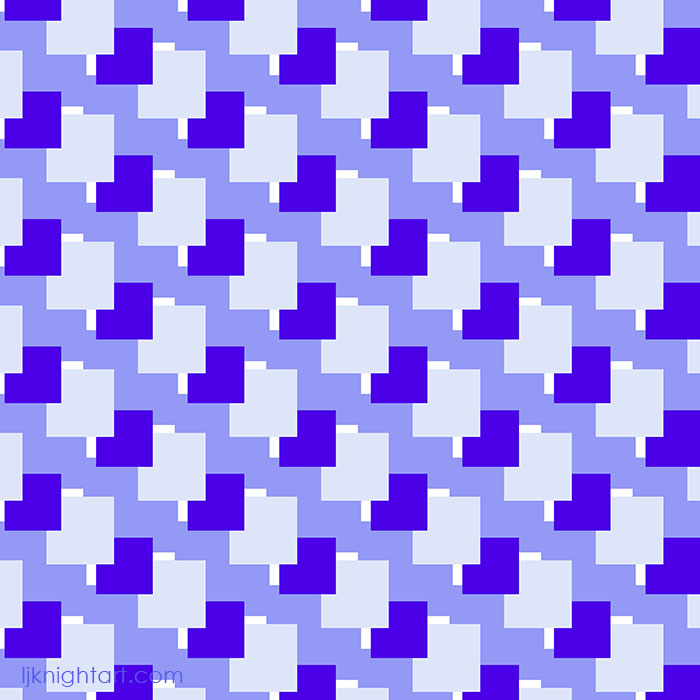 Blue and white squares pattern by L.J. Knight