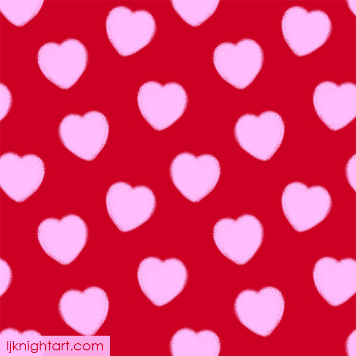 Red and pink heart pattern by L.J. Knight