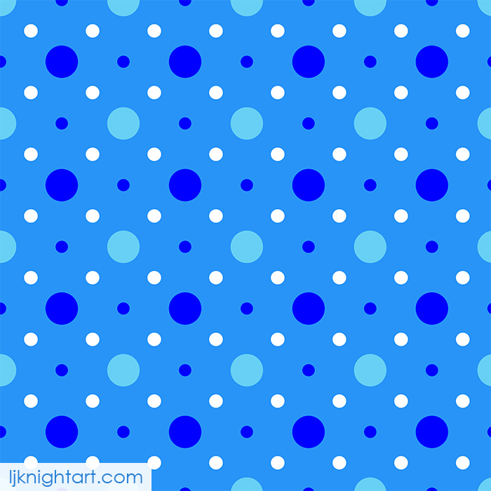 Blue Spots Pattern L.J. Knight Art