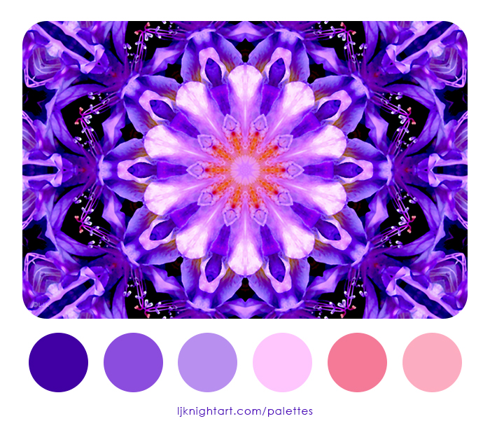 Purple Kaleidoscope Colour Palette | L.J. Knight Art