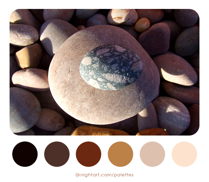 Brown pebbles colour palette by LJ Knight