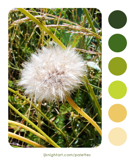 Dandelion colour palette by LJ Knight