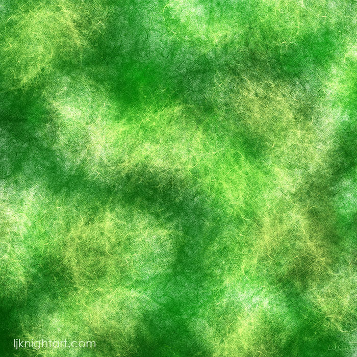 Abstract digital  painting in green by L.J. Knight