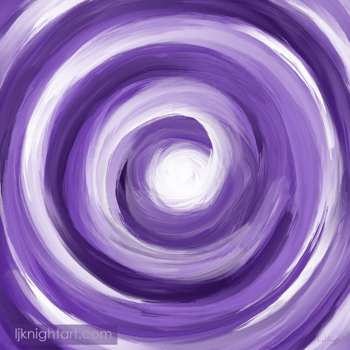 Purple and white vortex - digital painting by L.J. Knight