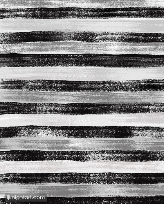 Black and grey pastel stripe pattern by L.J. Knight