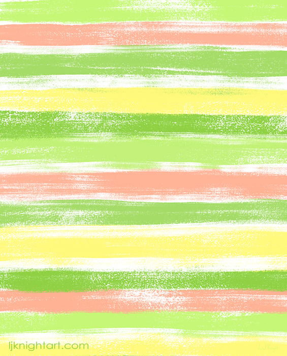 Green and yellow pastel stripe pattern by L.J. Knight