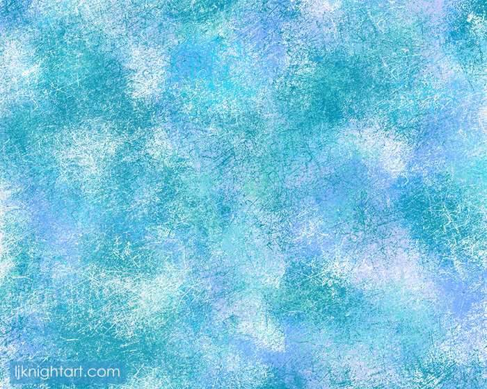 Blue and teal green scratchy abstract digital painting by L.J. Knight