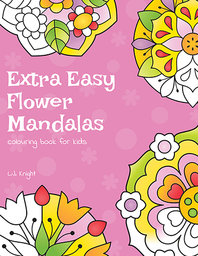 Extra Easy Flower Mandalas Colouring Book For Kids