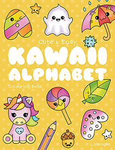 Cute and Easy Kawaii Alphabet Colouring Book