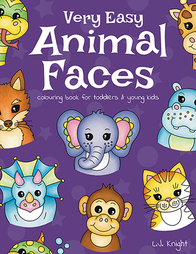 Very Easy Animal Faces Colouring Book for Toddlers and Young Kids, by L.J. Knight