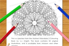 Abstract Mandalas 2 Colouring Book - Preview