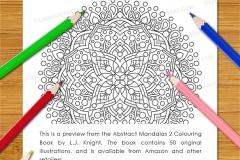 Abstract Mandalas 2 Colouring Book - Preview