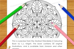 Abstract Mandalas 2 Colouring Book - Preview