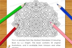 Abstract Mandalas 2 Colouring Book - Preview