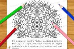 Abstract Mandalas 2 Colouring Book - Preview