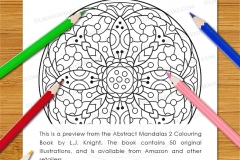 Abstract Mandalas 2 Colouring Book - Preview