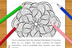 Abstract Mandalas 2 Colouring Book - Preview