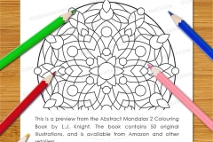 Abstract Mandalas 2 Colouring Book - Preview