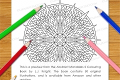 Abstract Mandalas 2 Colouring Book - Preview