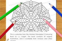 Abstract Mandalas 2 Colouring Book - Preview