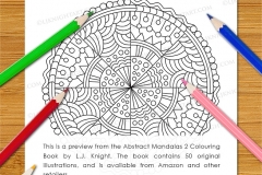 Abstract Mandalas 2 Colouring Book - Preview