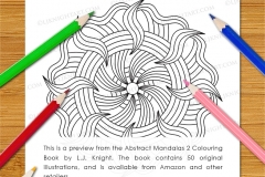 Abstract Mandalas 2 Colouring Book - Preview