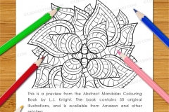 Abstract Mandalas Colouring Book - Preview