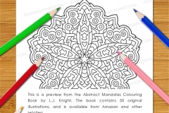 Abstract Mandalas Colouring Book - Preview