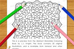 Abstract Mandalas Colouring Book - Preview