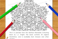 Abstract Mandalas Colouring Book - Preview