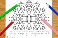 Abstract Mandalas Colouring Book - Preview