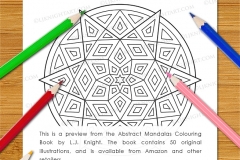 Abstract Mandalas Colouring Book - Preview