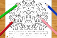 Abstract Mandalas Colouring Book - Preview