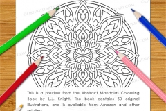 Abstract Mandalas Colouring Book - Preview