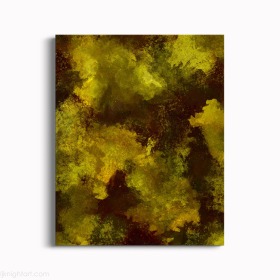 Green and Brown Organic Abstract Painting