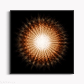 Glowing Amber Round Abstract