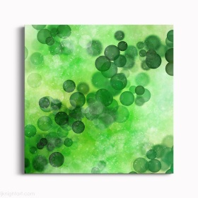 Green Bokeh Bubbles Abstract