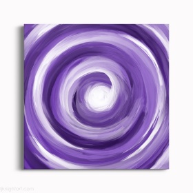 Purple and White Vortex Abstract Painting