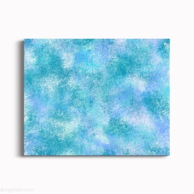 Blue and Green Scratchy Abstract Painting