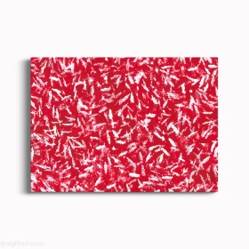 Red and White Abstract Gouache Painting