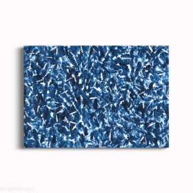 Blue and White Abstract Gouache Painting