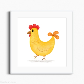 Yellow Chicken Drawing